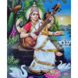 Goddess Saraswati at riverbank